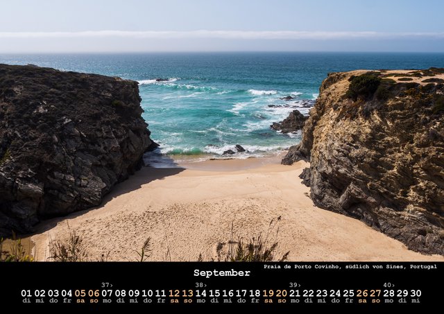 Final calendar page with the photo